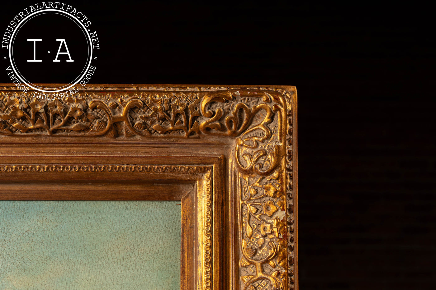 Ship At Sea | Large Format Framed Oil Painting, Signed
