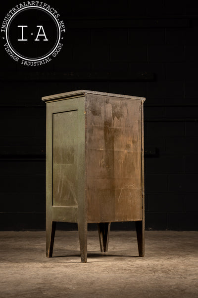 c. 1930 Document Sorting Cabinet in Olive Green