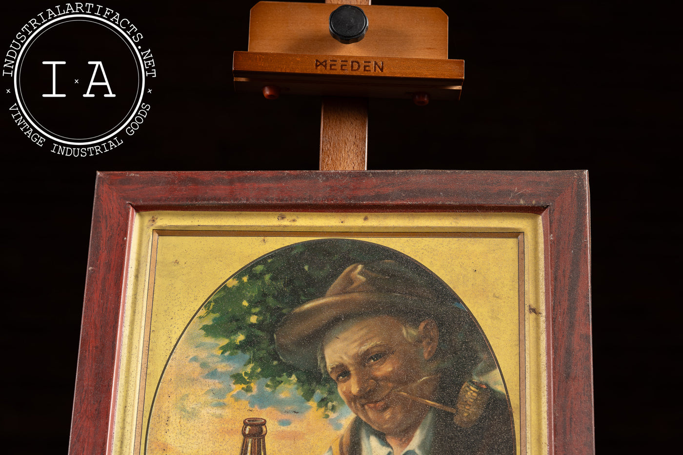 Early 20th Century Hudepohl Beer Self-Framed Tin Sign