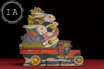 Antique Morris & Company Die-Cut Easter Advertising Display