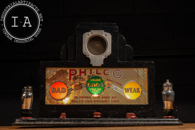 Antique Philco Radio Tube Analyzer Point-of-Sale Advertising Display