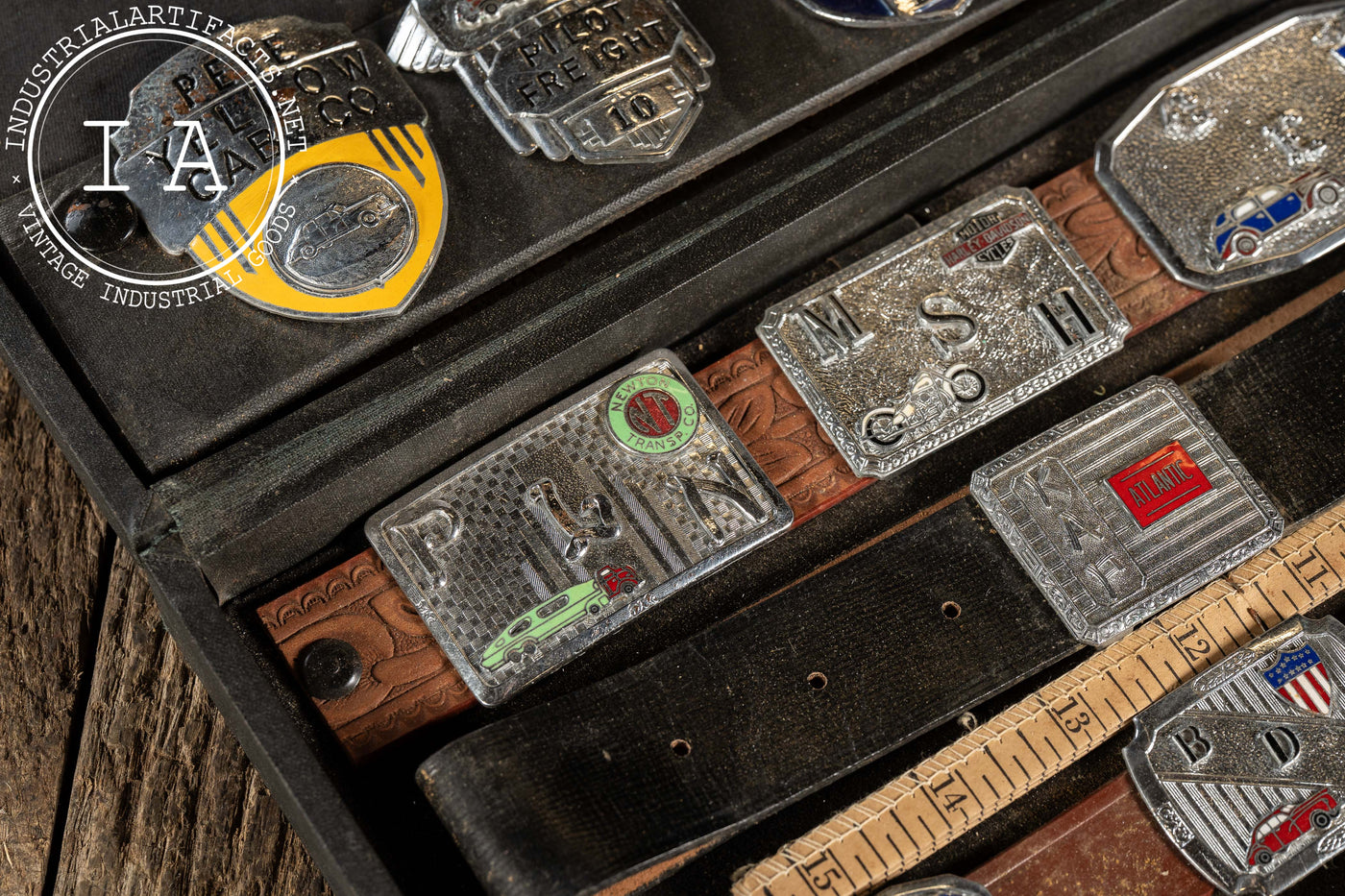 Vintage Salesman Sample Badge Display Case