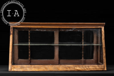 Antique Two-Tier Oak and Glass Display Case