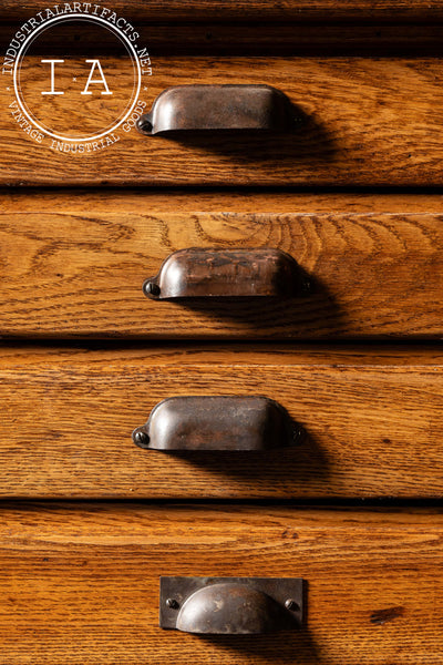 Massive Early 20th Century Oak 13-Drawer Flat File Cabinet