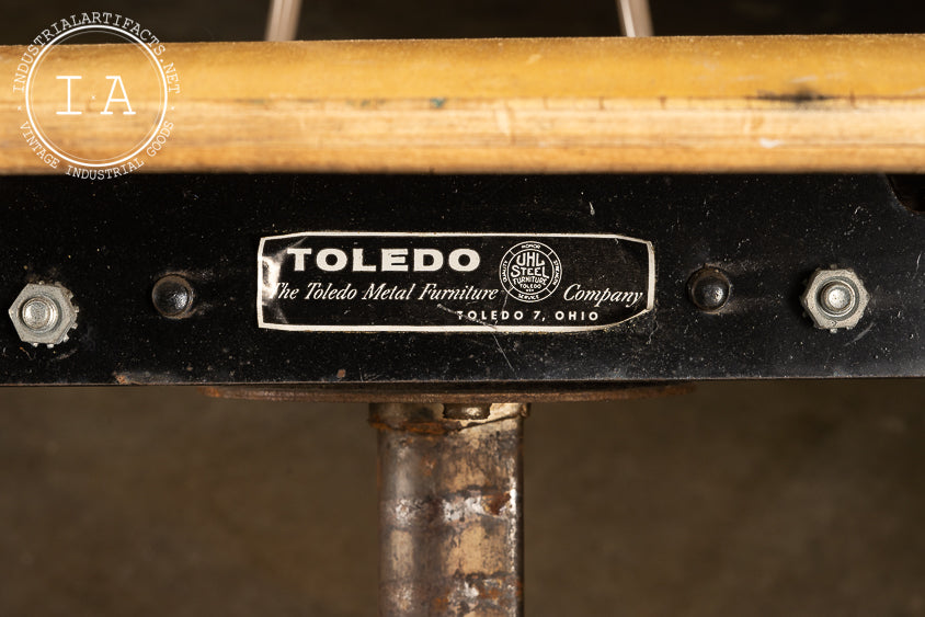 Antique Industrial Toledo Drafting Stool