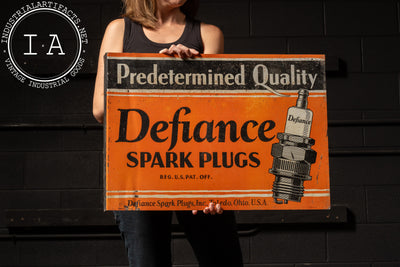 Defiance Spark Plugs Metal Flange Advertisement