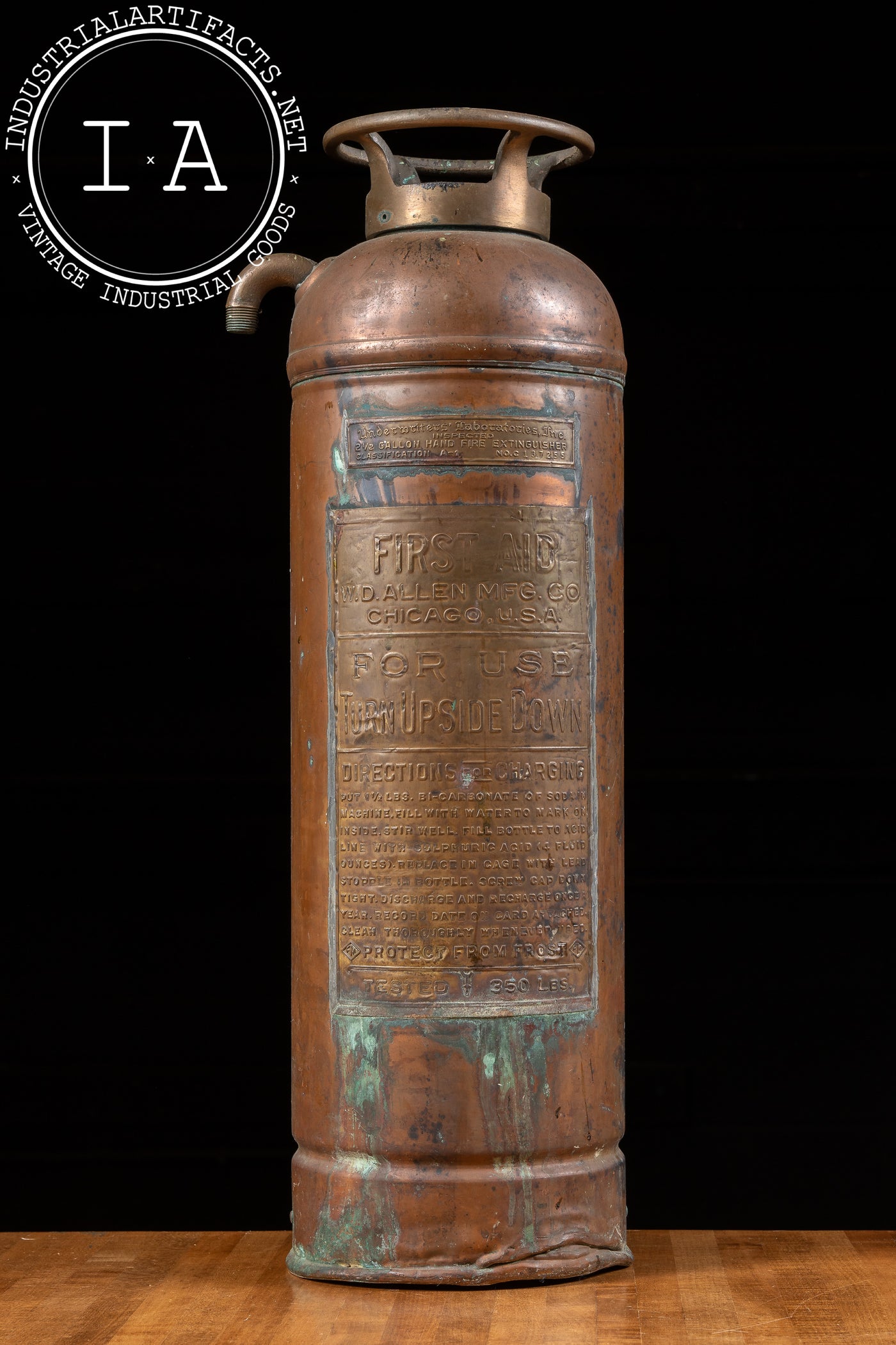 Antique Copper Fire Extinguisher