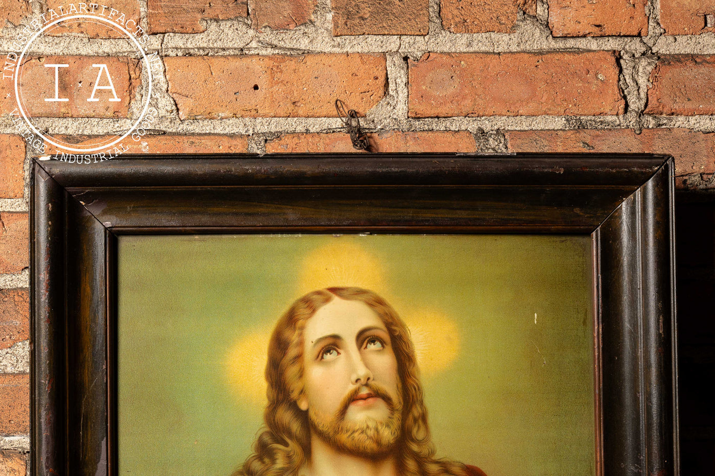Sacred Heart | Framed Tin Litho Christ Print