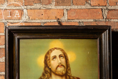 Sacred Heart | Framed Tin Litho Christ Print