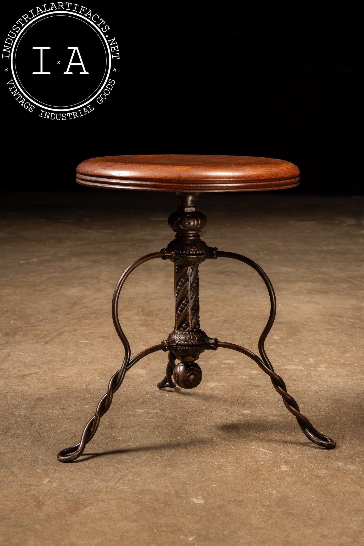 Late 19th Century Japanned Copper Piano Stool