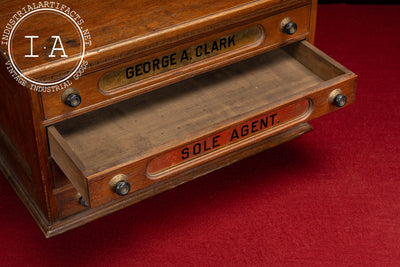 Late 19th Century Mercantile Countertop Wooden Spool Cabinet