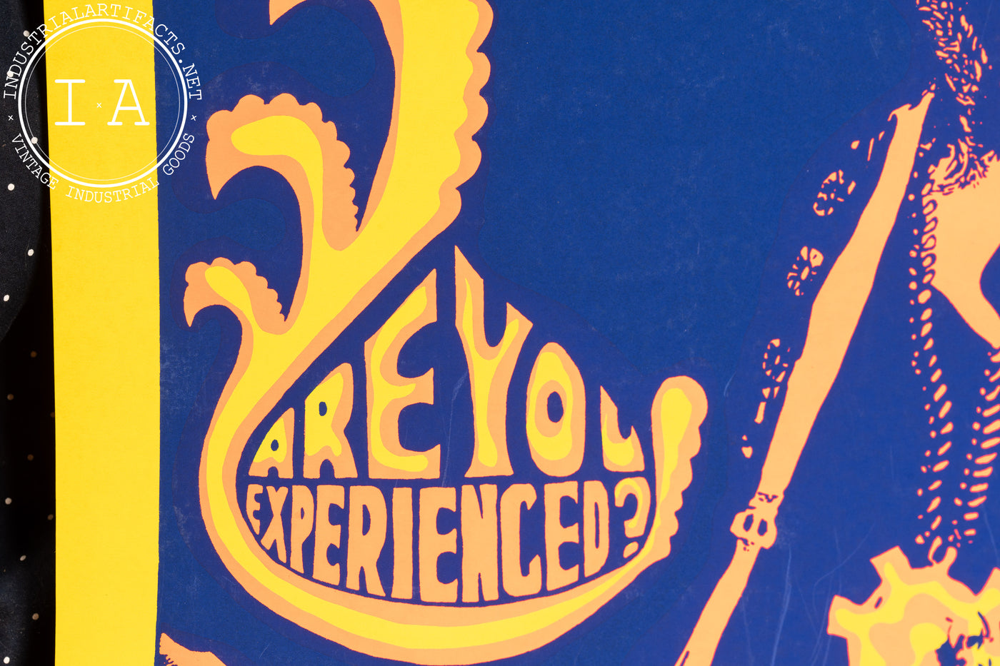 1971 Jimi Hendrix "Are You Experienced?" Black Light Print by Pro Arts