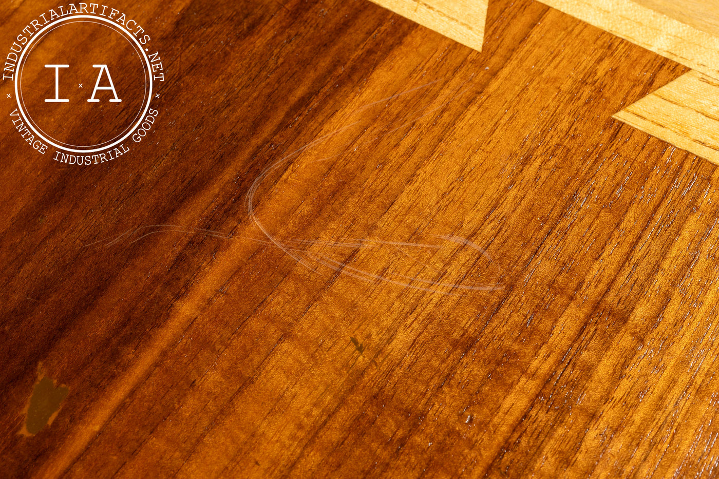 c. 1960 Lane Mid-Century Modern Walnut Side Table with Dovetail Inlay