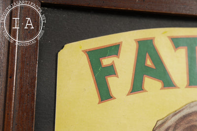 Early 20th Century Framed Fatima Turkish Cigarettes Advertising Sign