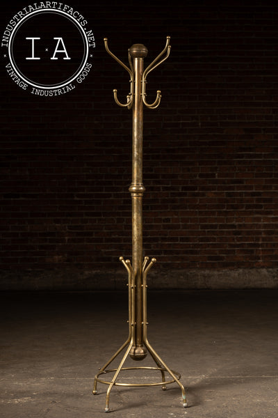 c. 1920 Brass Art Deco Coat Tree