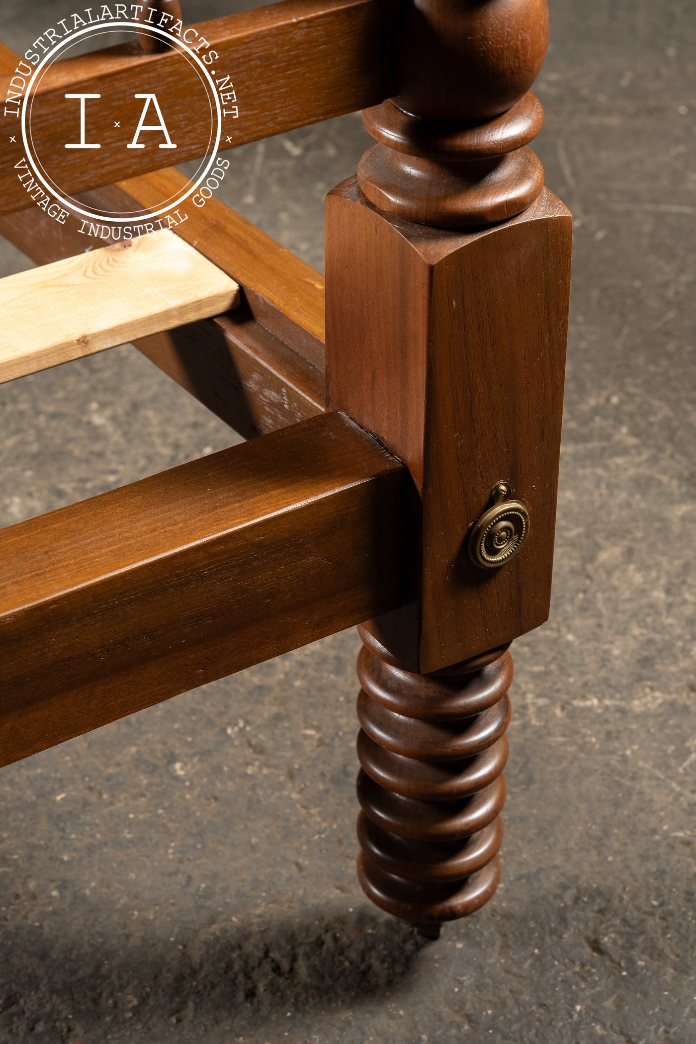 Late 19th Century Jenny Lind Style Spindle Bedframe