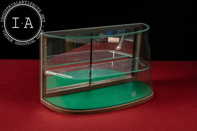 Mid-Century Curved Glass Countertop Display Case