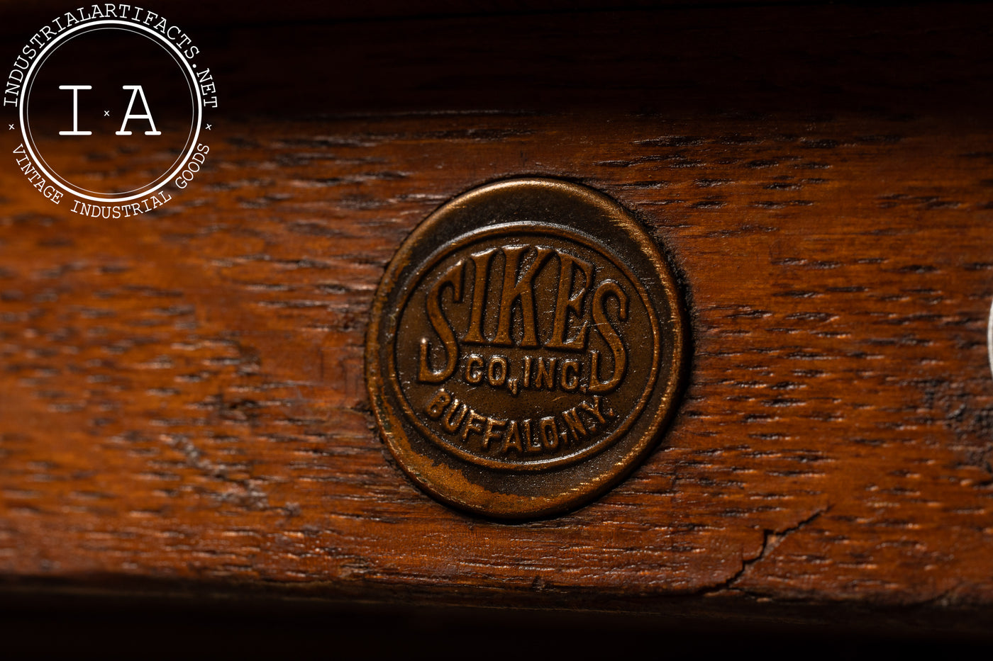 Vintage Wooden Bookkeeping Swivel Stool