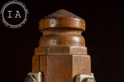Antique Oak Mission-Style Barbershop Coat Rack