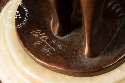 Bronze Statue Of Nude Woman On Base, 1990, Signed and Numbered 4/25