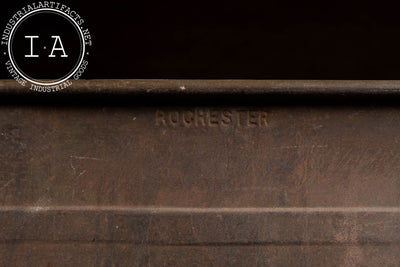 Antique Oval Metal Wash Basin with Lid by Rochester