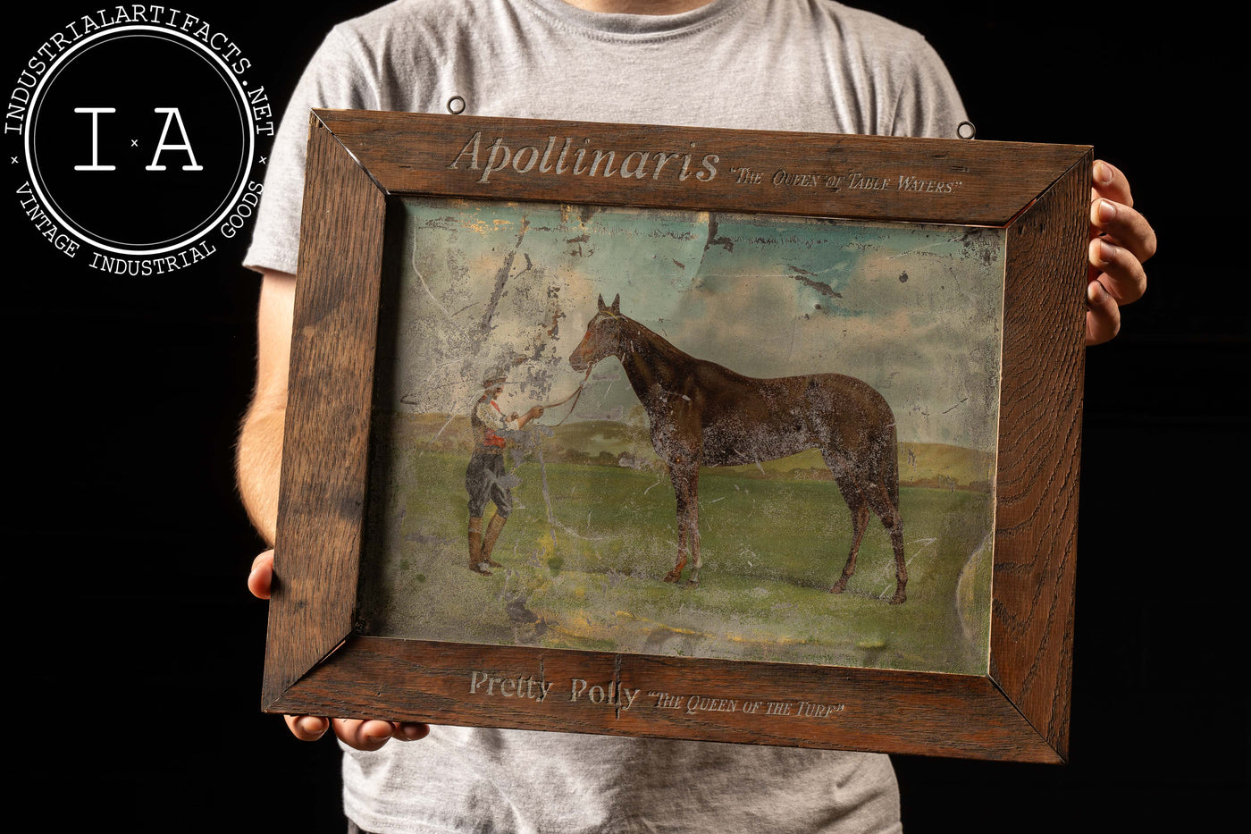 Antique Apollinaris Water Framed Tin Sign