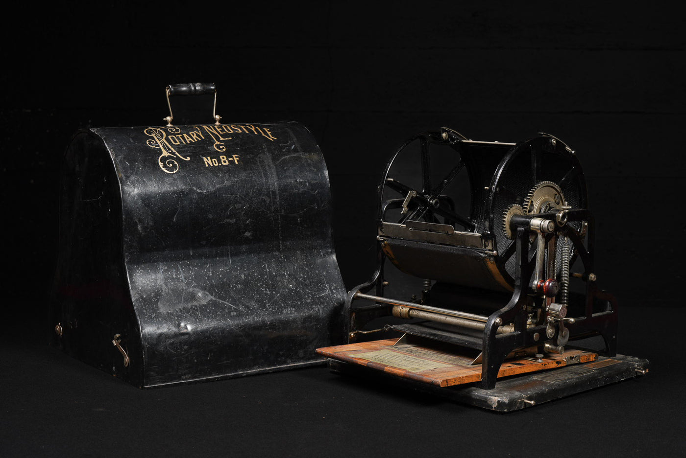 c. 1900s Rotary Neostyle No. 8-F Mimeograph Duplicator with Case