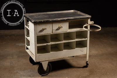 c. 1920s Rolling Medical Bar Cart