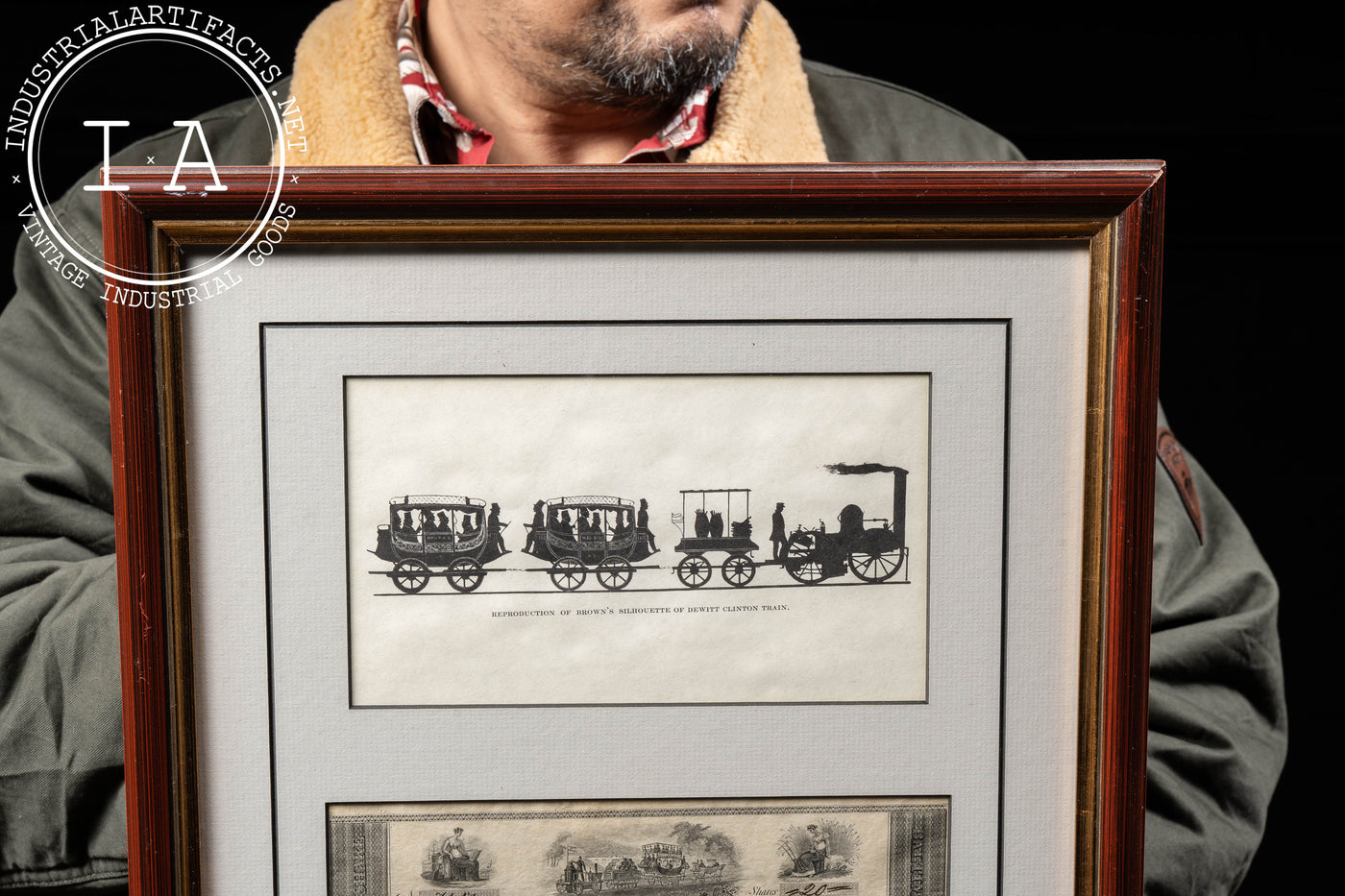 Framed Capital Stock of the Baltimore Ohio Railroad Company