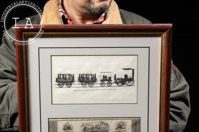 Framed Capital Stock of the Baltimore Ohio Railroad Company