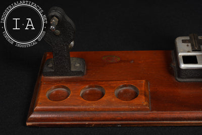 Vintage Wooden Film Splicer & Editing Station by Keystone