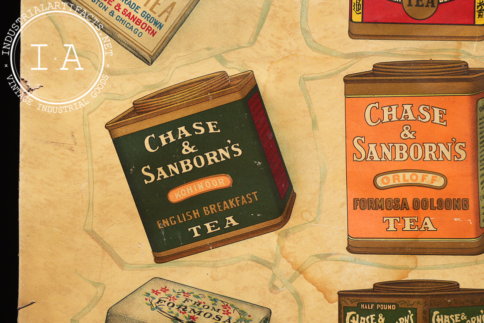 Antique Chase & Sanborn’s Package Teas Advertising Poster