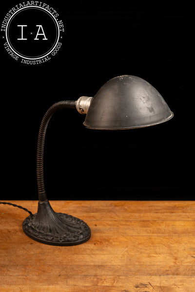 Antique Cast Iron No. 50 Adjustable Desk Lamp by Aladdin