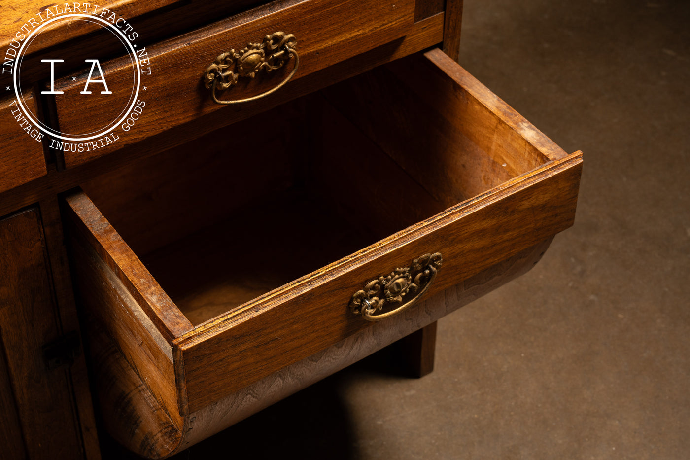 Early Oak Farmhouse Kitchen Hutch