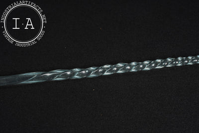 Late 19th Century Victorian Whimsy Art Glass Twisted Shepherd's Crook Cane