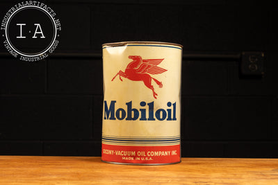 c. 1940s 5-Quart Mobiloil Can