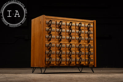 Vintage 30-Drawer Card Catalog