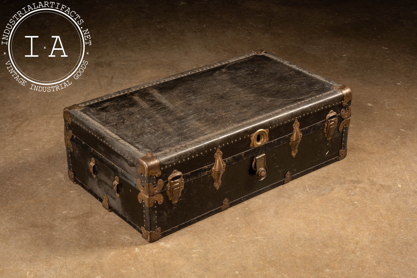 Antique Black Trunk