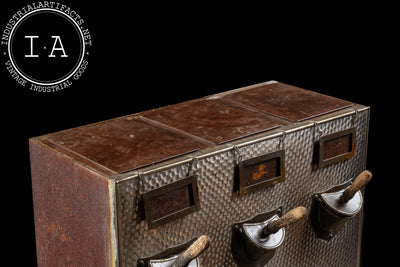 Antique Three-Option Coffee Bean Dispenser