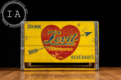 Vintage Lovit Beverages Wooden Shipping Crate