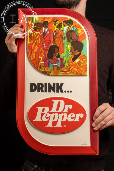 Psychedelic Formed Plastic Dr. Pepper Advertising Sign