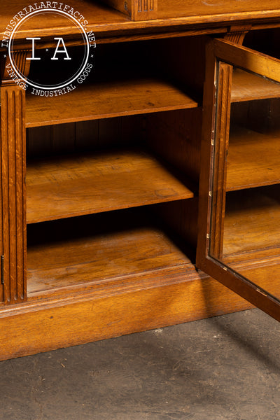 Antique Oak Jewelry Store Display Cabinet
