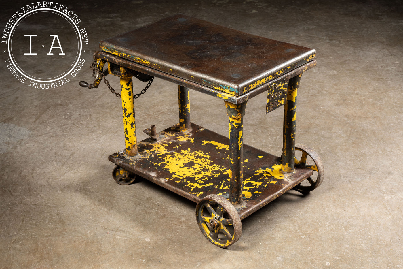 Original Industrial Steel Rolling Die Cart