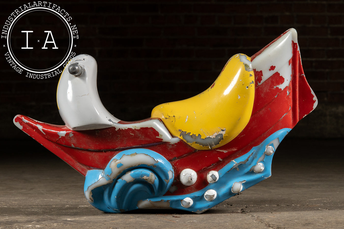 Vintage McDonald’s Playground Ride-On Boat with Dolphin Prow