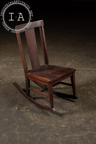 Early 20th Century Arts and Crafts Mahogany Rocking Chair