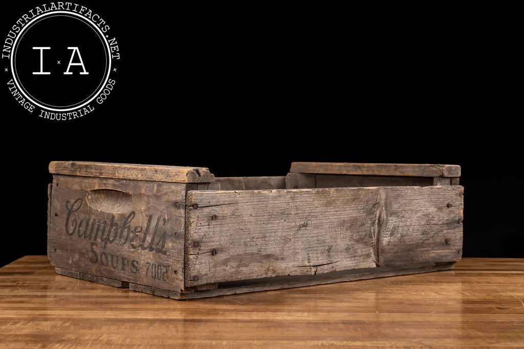 Antique Wooden Campbell's Soup Crate – Industrial Artifacts