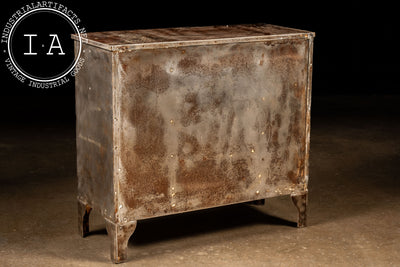 Early 20th Century Brushed Steel Medical Cabinet with Display Window