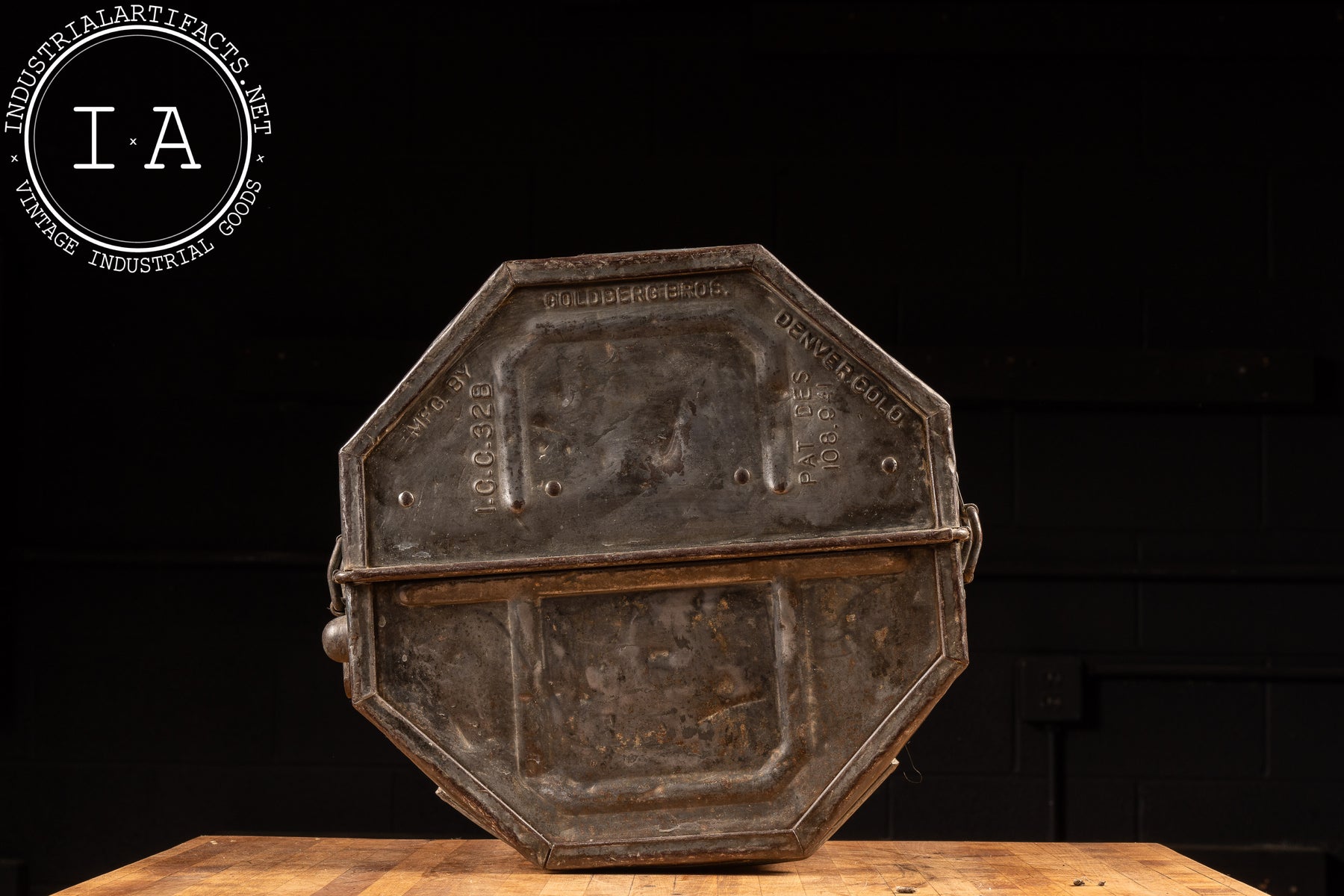 c. 1940s Goldberg Bros. Film Reel Canister Industrial Artifacts