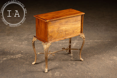 Early 20th Century 18-Drawer Apothecary Cabinet on Cabriole Brass Stand