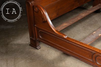 Late 19th Century Eastlake Victorian Walnut Bedframe